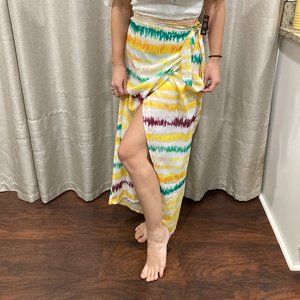 Shein Tie-Die Wrap Skirt